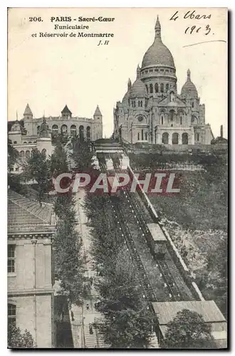 Ansichtskarte AK Paris Sacre Coeur Funiculaire et Reservoir de Montmartre