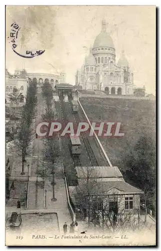 Cartes postales Paris le Funiculaire du Sacre Coeur