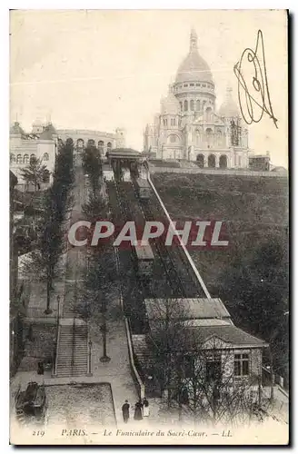 Cartes postales Paris le Funiculaire du Sacre Coeur