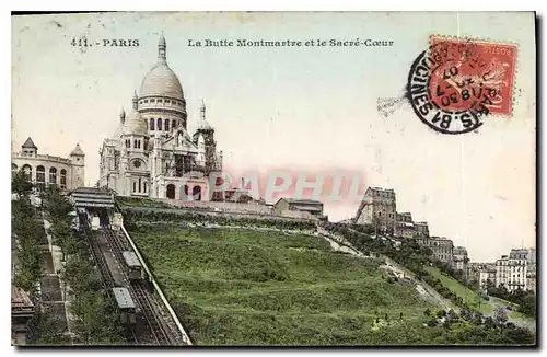 Cartes postales Paris La Butte Montmartre et le Sacre Coeur