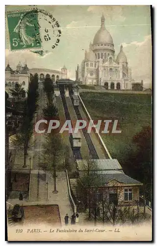 Cartes postales Paris le Funiculaire du Sacre Coeur