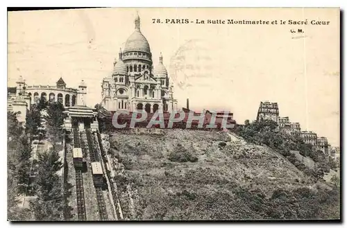 Cartes postales Paris La Butte Montmartre et le Sacre Coeur