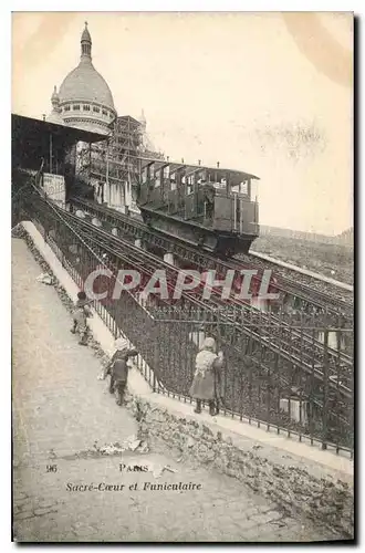 Cartes postales Paris Sacre Coeur et Funiculaire