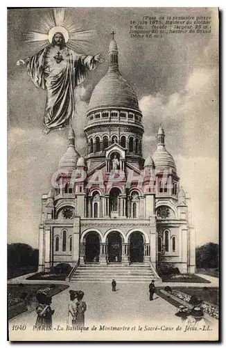 Cartes postales Paris La Basilique de Montmartre et le Sacre Coeur de Jesus