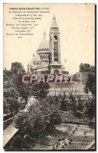 Ansichtskarte AK Paris Montmartre La Basilique du Sacre Coeur terminee Inauguree le 14 juin 1912