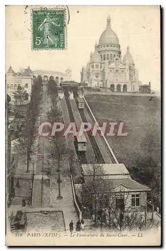 Cartes postales Paris Le Funiculaire du Sacre Coeur