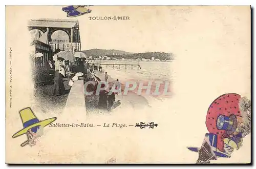 Cartes postales Toulon sur Mer Sablettes les Bains La Plage