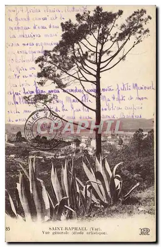 Cartes postales Saint Raphael (Var) Vue generale (etude artistique)