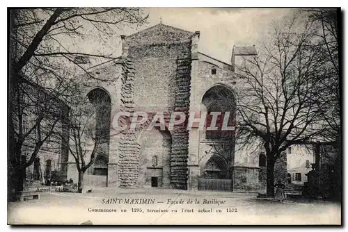 Cartes postales Saint Maximin Facade de la Basilique