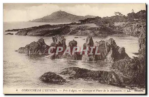 Ansichtskarte AK Corniche de l'Esterel Pres d'Agay Calanque et Phare de la Baumette