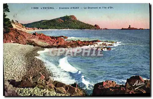 Cartes postales L'Esterel Environ d'Agay Le Dramont et l'Ile d'Or