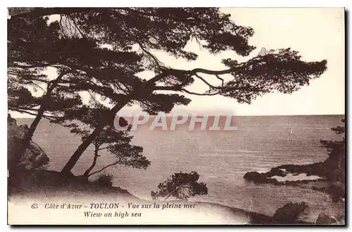 Cartes postales Toulon Vue sur la Pleine mer