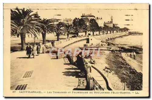 Cartes postales Saint Raphael Les Terrasses et Promenade du Boulevard Felix Martin