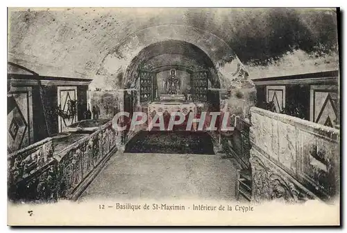 Ansichtskarte AK Basilique de St Maximin Interieur de la Crypte