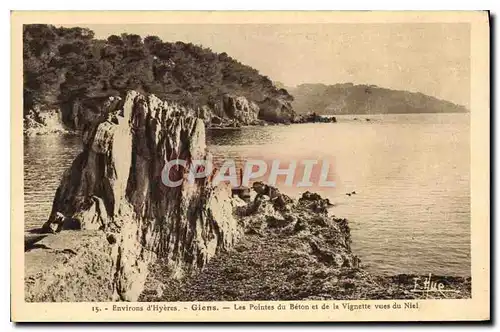 Ansichtskarte AK Environs d'Hyeres Giens Les Pointes du Beton et de la Vignette vue du Niel