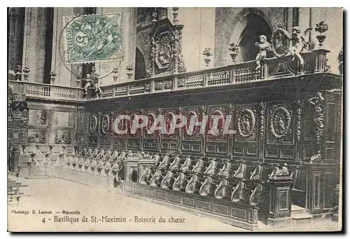 Cartes postales Basilique de St Maximin Boiserie du Choeur