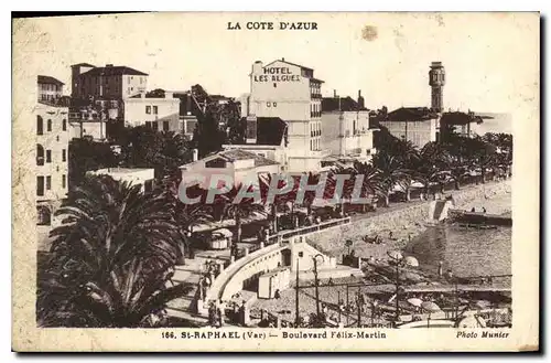 Cartes postales La Cote d'Azur St Raphael Var Boulevard Felix Martin