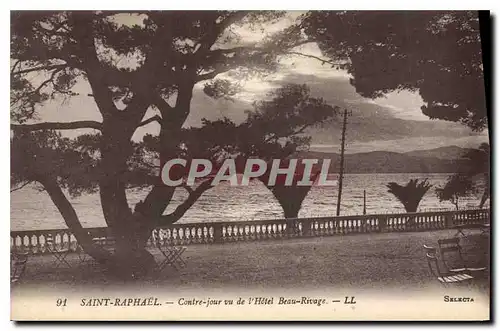 Cartes postales Saint Raphael Contre Jour vu de l'Hotel Beau Rivage