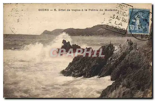 Cartes postales Giens Effet de Vague a la Pointe de Madama