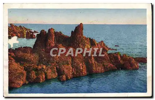 Cartes postales La Cote d'Azur Saint Raphael Var les Roches Rougges de Casino Santa Lucla