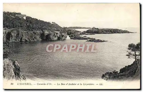 Cartes postales L'Esterel Corniche d'Or la Baie d'Antheor et la Lezardiere