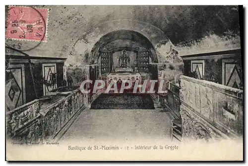 Ansichtskarte AK Basilique de St Maximin interieur de la Grypte