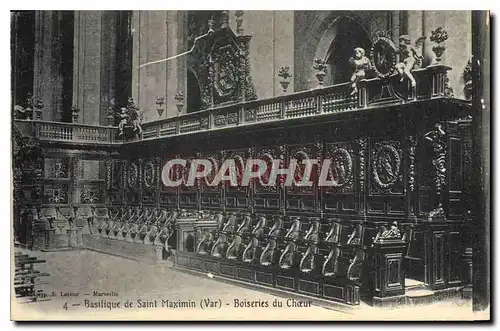 Cartes postales Basilique de Saint Maximin Var Boiseries du Choeur