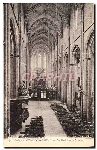 Cartes postales St Maximin la Ste Baume la Basilique interieur