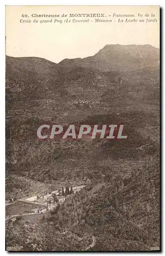 Cartes postales Chartreuse de Montrieux panorama vu de la Croix du grand Puy le Couvent Meounes la Loube au fond