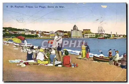 Ansichtskarte AK St Raphael Frejus la plage Bains de Mer