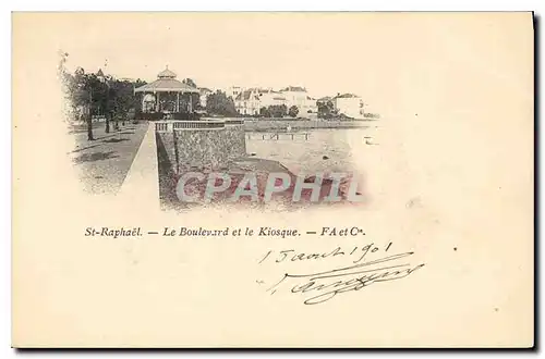 Cartes postales St Raphael le Boulevard et le Kiosque