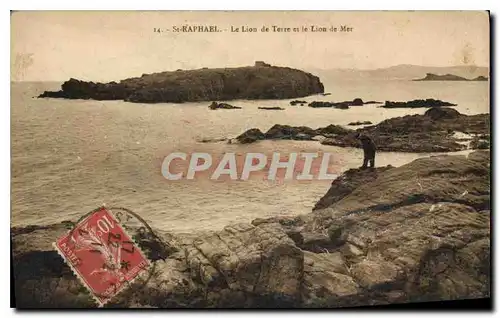 Ansichtskarte AK Saint Raphael le Lion de Terre et le Lion de Mer