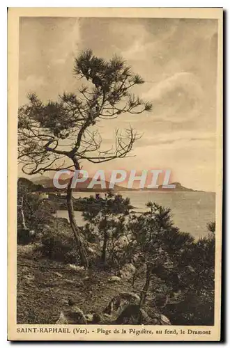 Cartes postales Saint Raphael Var Plage de la Peguiere au fond le Dramont