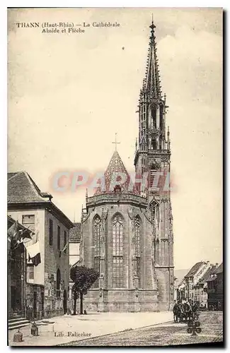 Cartes postales Thann Haut Rhin la cathedrale Abside et Fleche