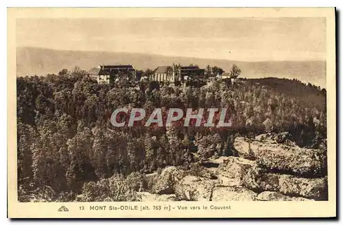 Cartes postales Mont Ste Odile vue vers le Couvent