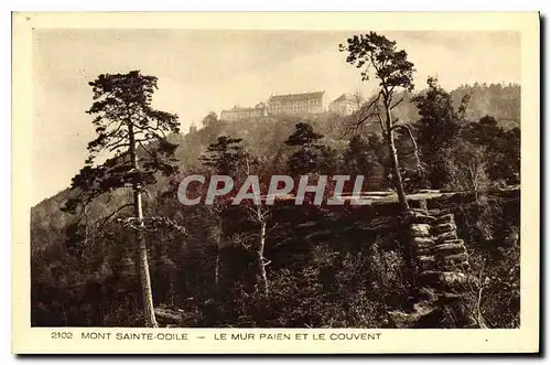 Cartes postales Mont Sainte Odile le Mur Paien et le Couvent