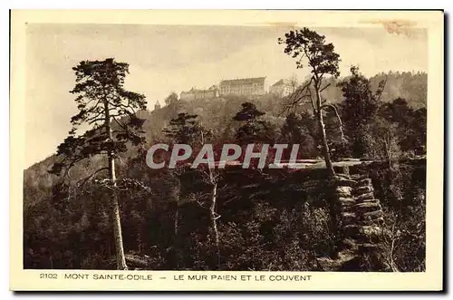 Cartes postales Mont Sainte Odile le Mur Paien et le Couvent