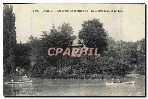 Ansichtskarte AK Paris au Bois de Boulogne le Belvedere et le Lac