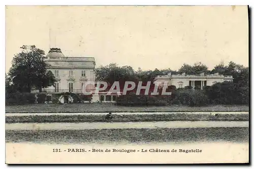 Ansichtskarte AK Paris au Bois de Boulogne le chateau de Bagatelle