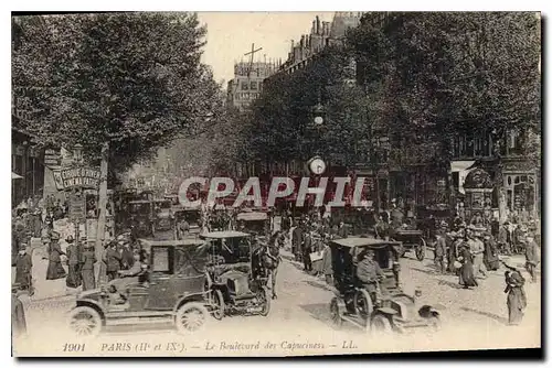 Cartes postales Paris le Boulevard des Capucines Automobile