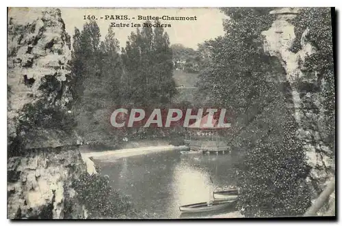 Cartes postales Paris Buttes Chaumont entre les Rochers