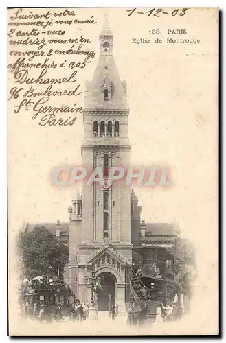 Cartes postales Paris eglise de Montrouge