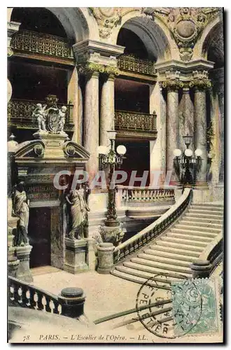 Cartes postales Paris l'escalier de l'Opera