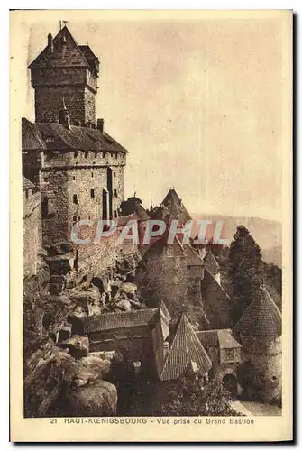 Ansichtskarte AK Haut Koenigsbourg vue prise du grand Bastion