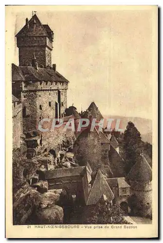 Cartes postales Haut Koenigsbourg vue prise du grand Bastion