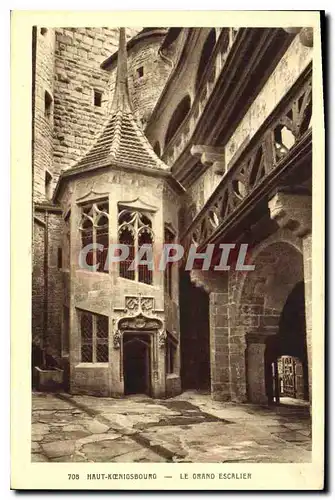 Ansichtskarte AK Haut Koenigsbourg le grand Escalier