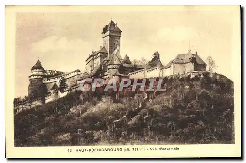 Cartes postales Haut Koenigsbourg vue d'ensemble