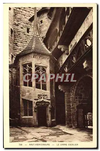 Ansichtskarte AK Haut Koenigsbourg le grand Escalier