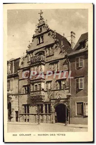 Ansichtskarte AK Colmar Maison des tetes