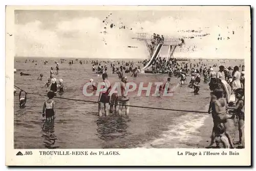 Cartes postales Trouville reine des Plages la plage a l'heure du Bain